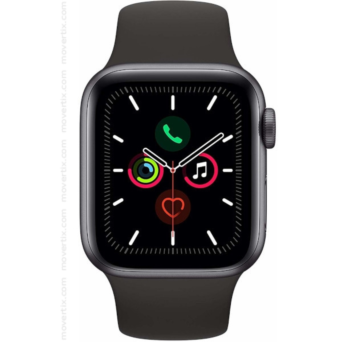 Apple Watch Series 5 (GPS+Cellular) 40mm Gris sidéral avec Bracelet noir -  MWX32TY/A (0190199282650) | Movertix Téléphones Mobiles et Smartphones