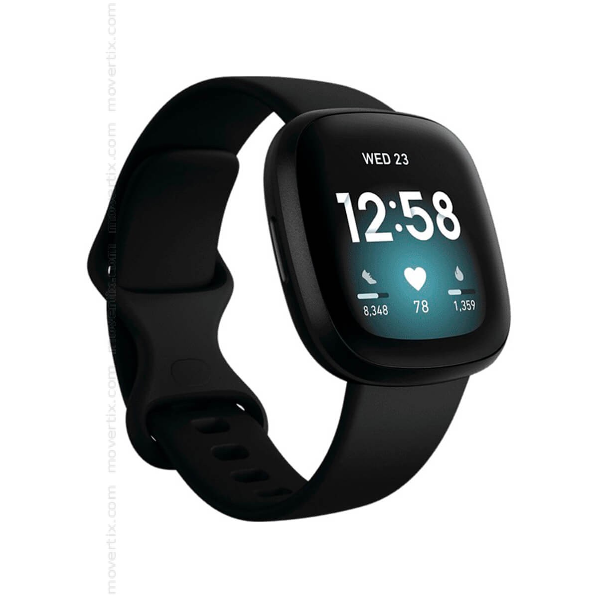 Fitbit Versa 3 Aluminum Black and Black Strap (0811138039813