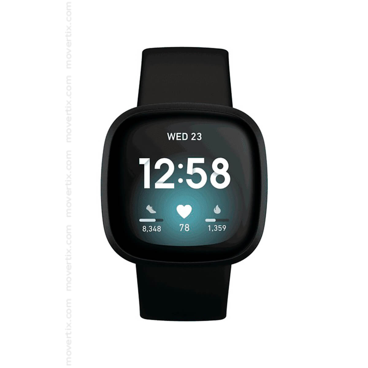 Fitbit Versa 3 Aluminum Black and Black Strap (0811138039813