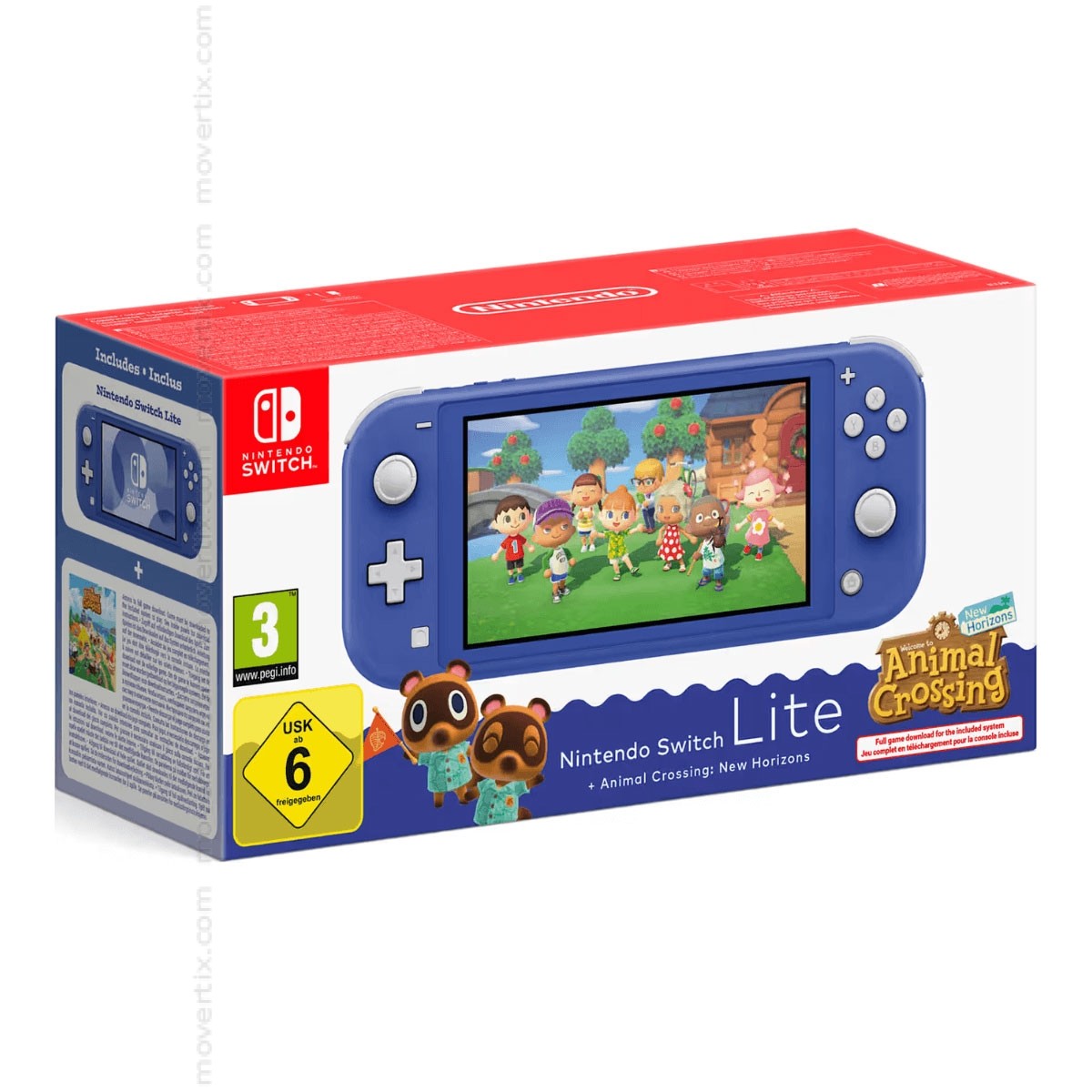 Nintendo Switch Lite Blue + Animal Crossing New Horizons