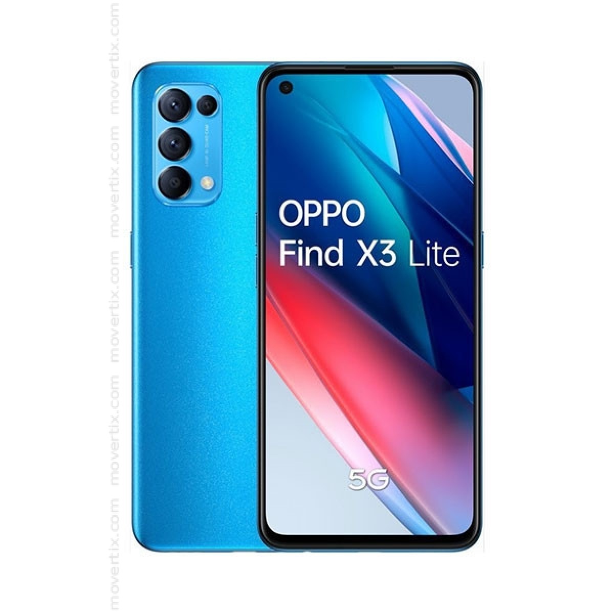 Oppo Find X3 Lite 5G Dual SIM Astral Blue 128GB and 8GB RAM (6944284679153)  | Movertix Mobile Phones Shop