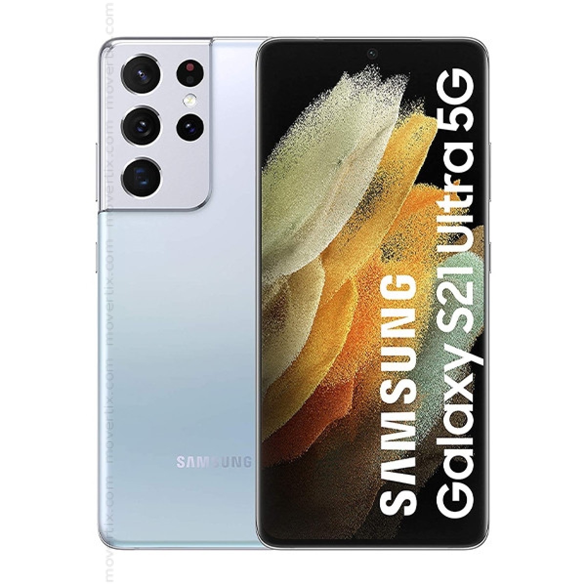 Samsung Galaxy S21 Ultra 5G Phantom Silver 128GB and 12GB RAM SM-G998B  (8806090887123) Movertix Mobile Phones Shop