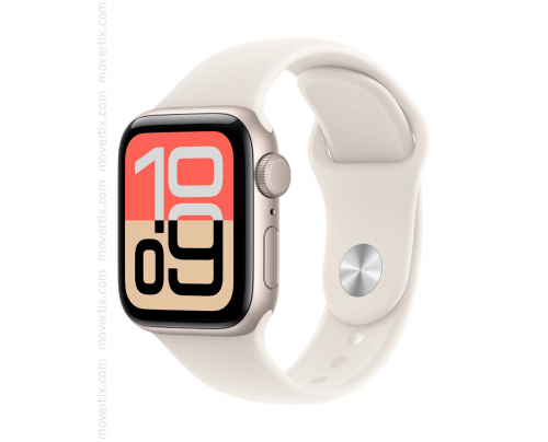 Apple Watch SE 3 (GPS+Cellular) 40mm Lumière stellaire et Bracelet Sport Lumière stellaire - Taille M/L