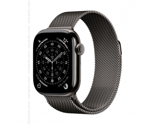 Apple Watch Series 11 GPS + Cellular 46mm Slate Black Titanium and Slate Black Milanese Loop Band - Size S/M