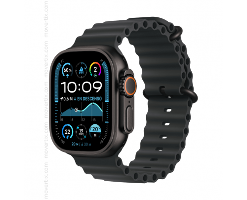Apple Watch Ultra 2 (GPS+Cellular) 49mm Nero Titanio con cinturino Nero Oceano