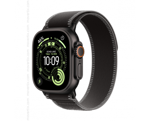 Apple Watch Ultra 3 (GPS+Cellular) 49mm Schwarz mit schwarzem Alpine Loop Armband - Größe S/M