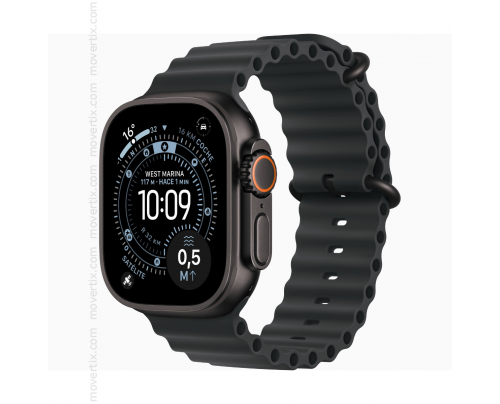 Apple Watch Ultra 3 (GPS + Cellular) 49mm Titânio Preto com pulseira Preto Oceano