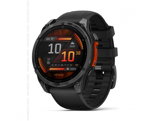 Garmin Fenix 8 AMOLED 47mm GPS Grey with Black Silicone Strap