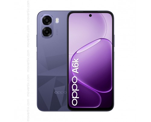 Oppo A6k 4G Double SIM Noir Cristal avec 256Go et 4Go RAM