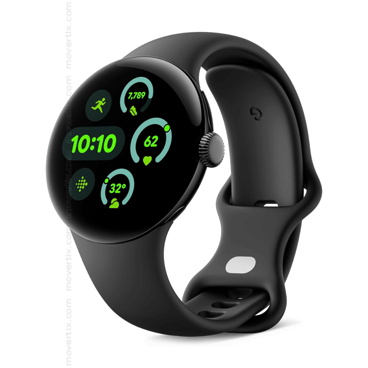 Google Pixel Watch LTE 41mm Matte Black and Obsidian Active band 