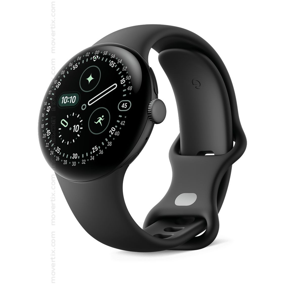 Google Pixel Watch LTE 41mm Matte Black and Obsidian Active band