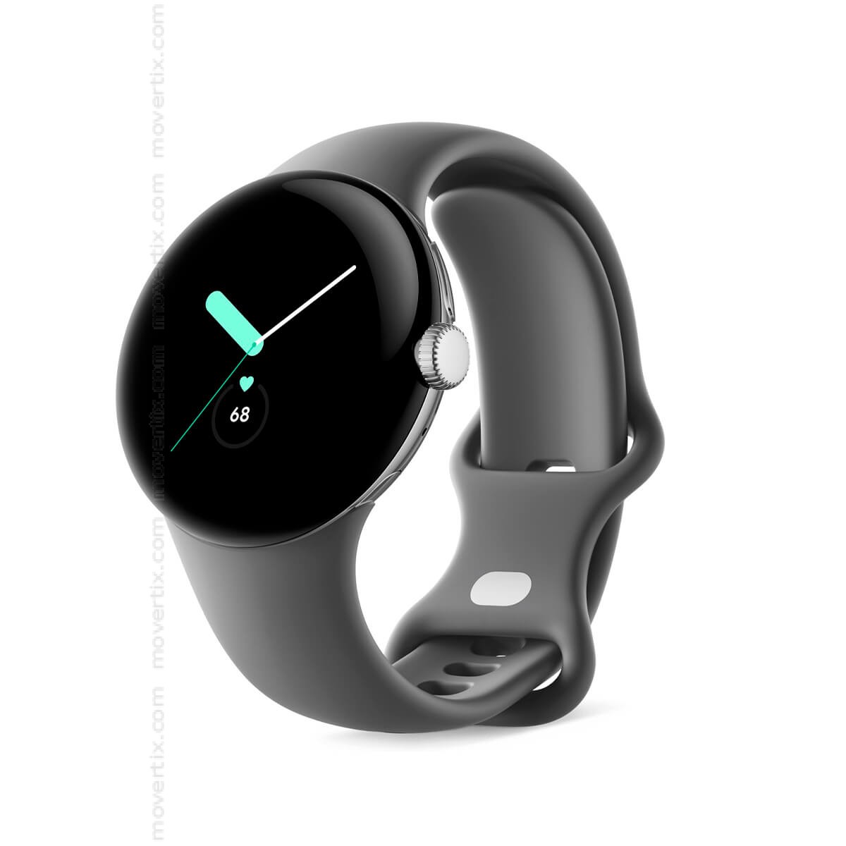 Google Pixel Watch LTE 41mm Matte Black and Obsidian Active band