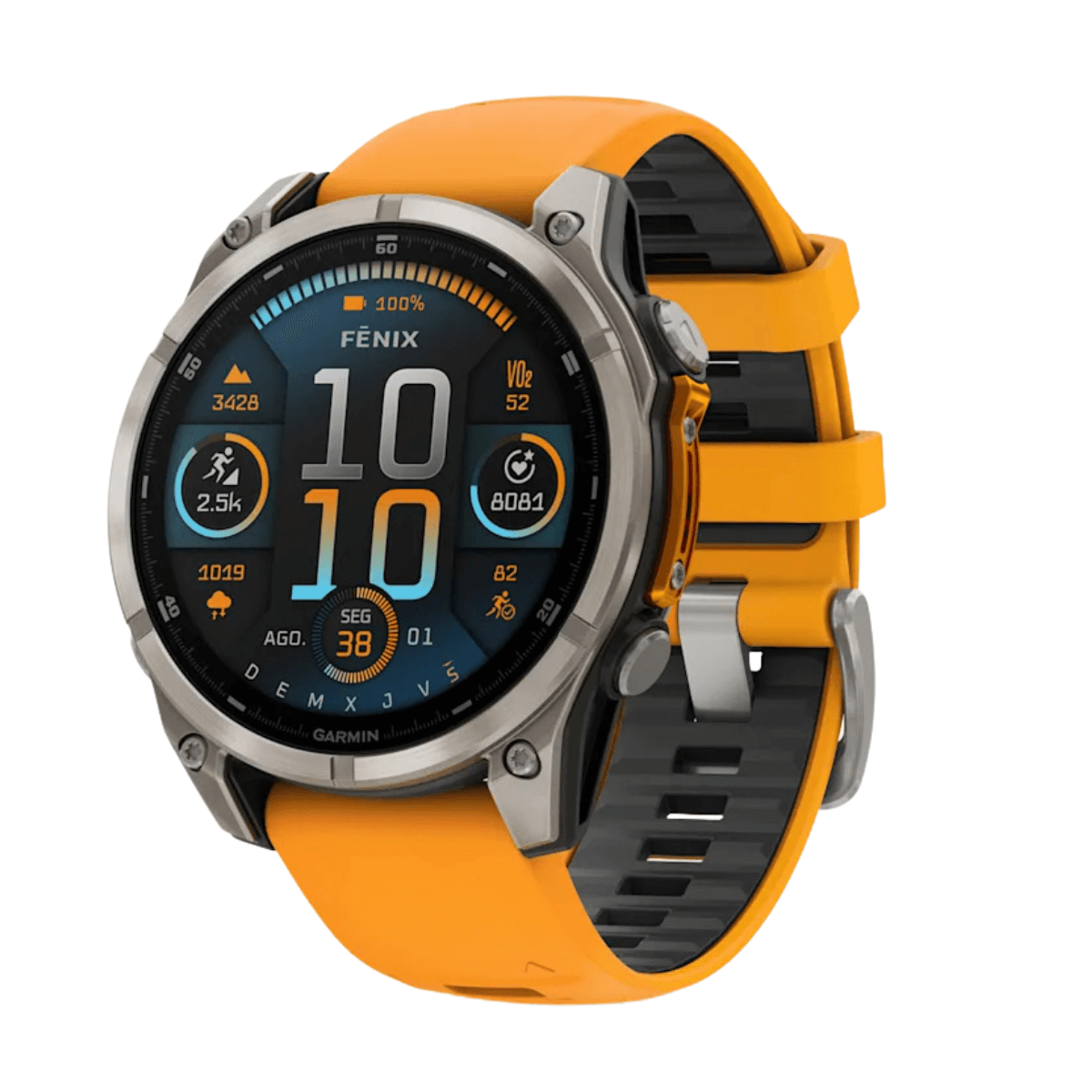 Garmin Fenix AMOLED 47mm GPS Sapphire Titanium with Orange