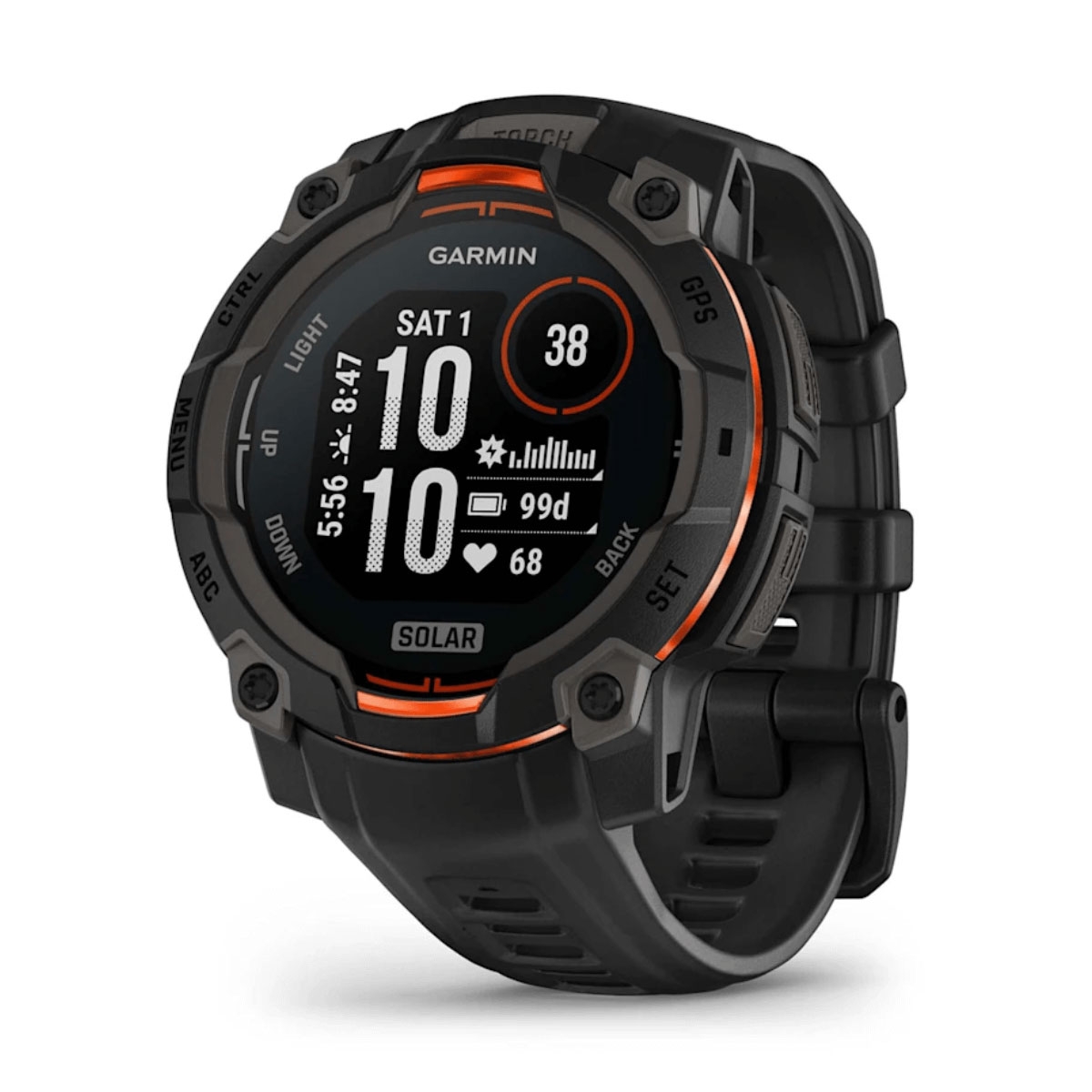 Garmin Instinct 3 Solar GPS 45mm Black with Black strap