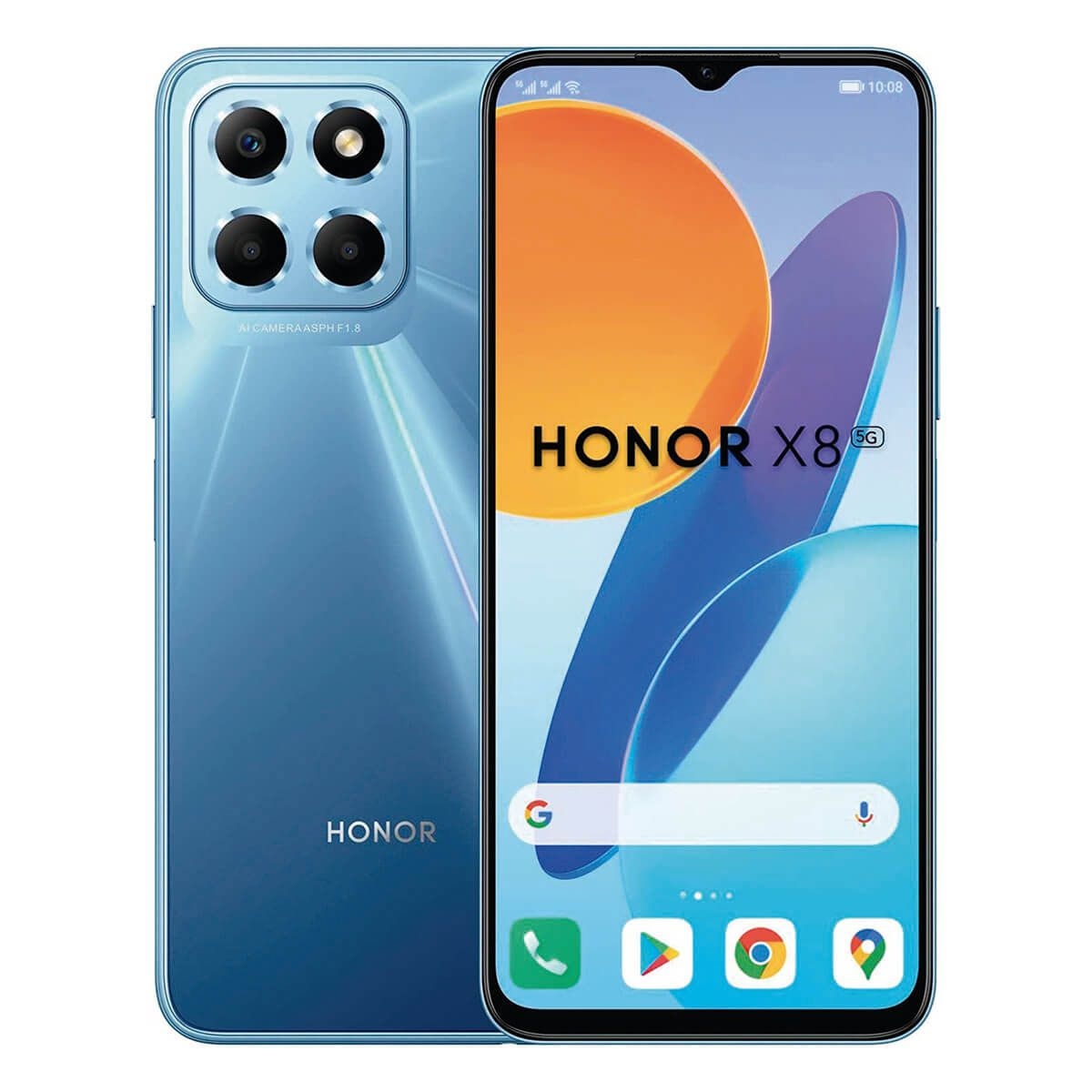 Honor X8 5G Dual SIM Blue 128GB and 6GB RAM (6936520812189) | Movertix Mobile Phones Shop